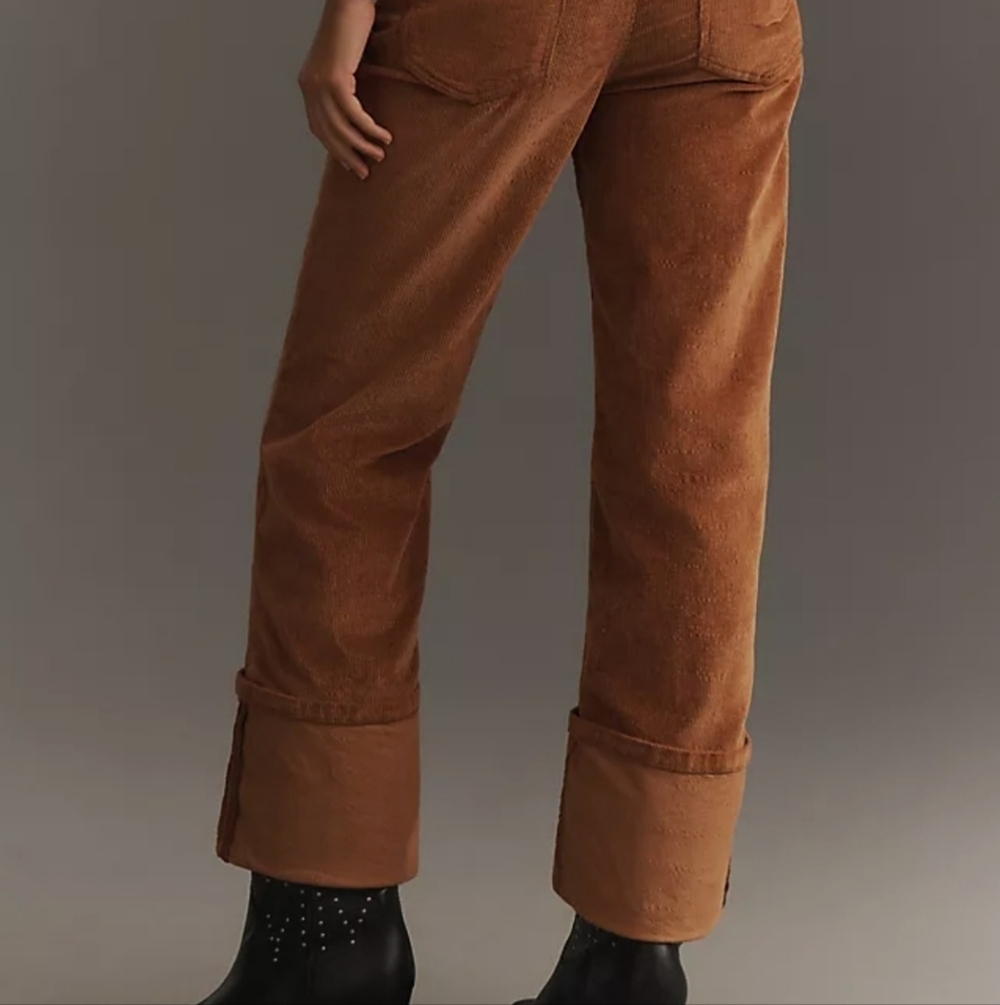 Pilcro The Scotty Cuffed High-Rise Straight Leg Jeans Corduroy Edition - Picture 6 of 13